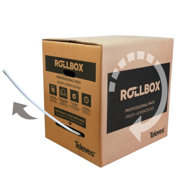 TELEVES Koaxkabel 3f gesch. 6.8mm Staku 125dB Eca A+ 250m Abrollbox